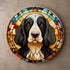 Cocker Spaniel Black & White Glass Suncatcher Worktop Saver